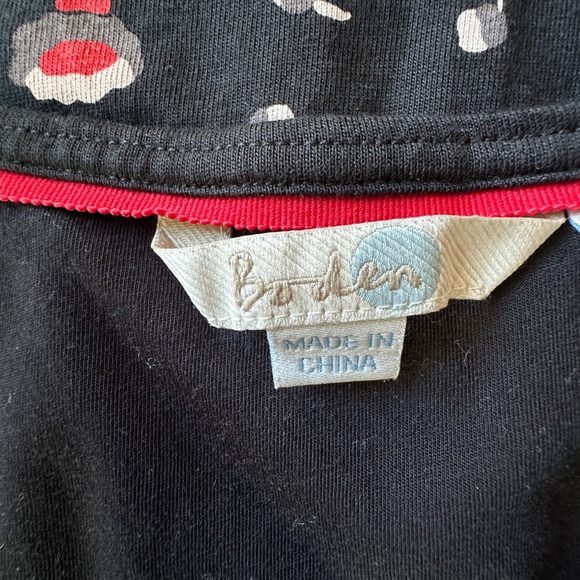 BODEN NWOT ABIGAIL LONG SLEEVE FLORAL DRESS BLACK RED GRAY | SIZE: 4 - Picture 11 of 11